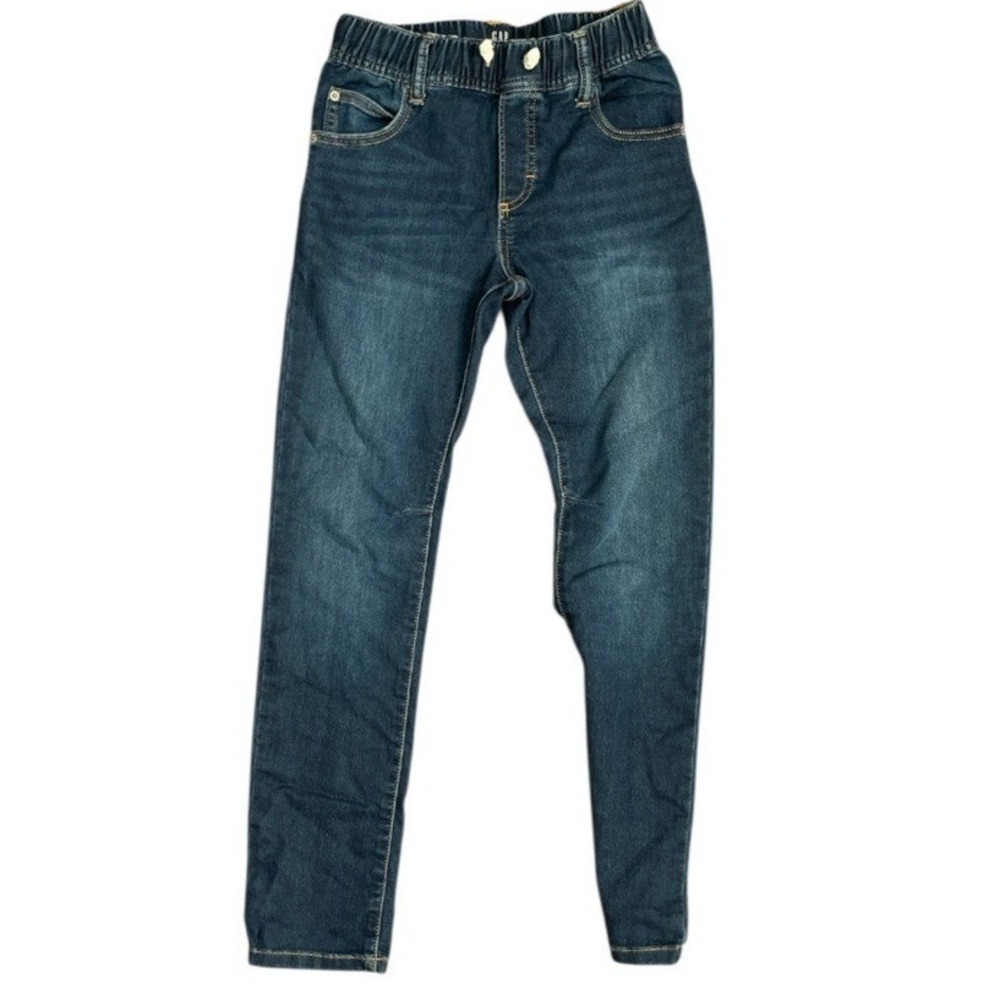 Gap Jeans Kids L Stretch Slim Blue Pull On Elastic Waist EUC